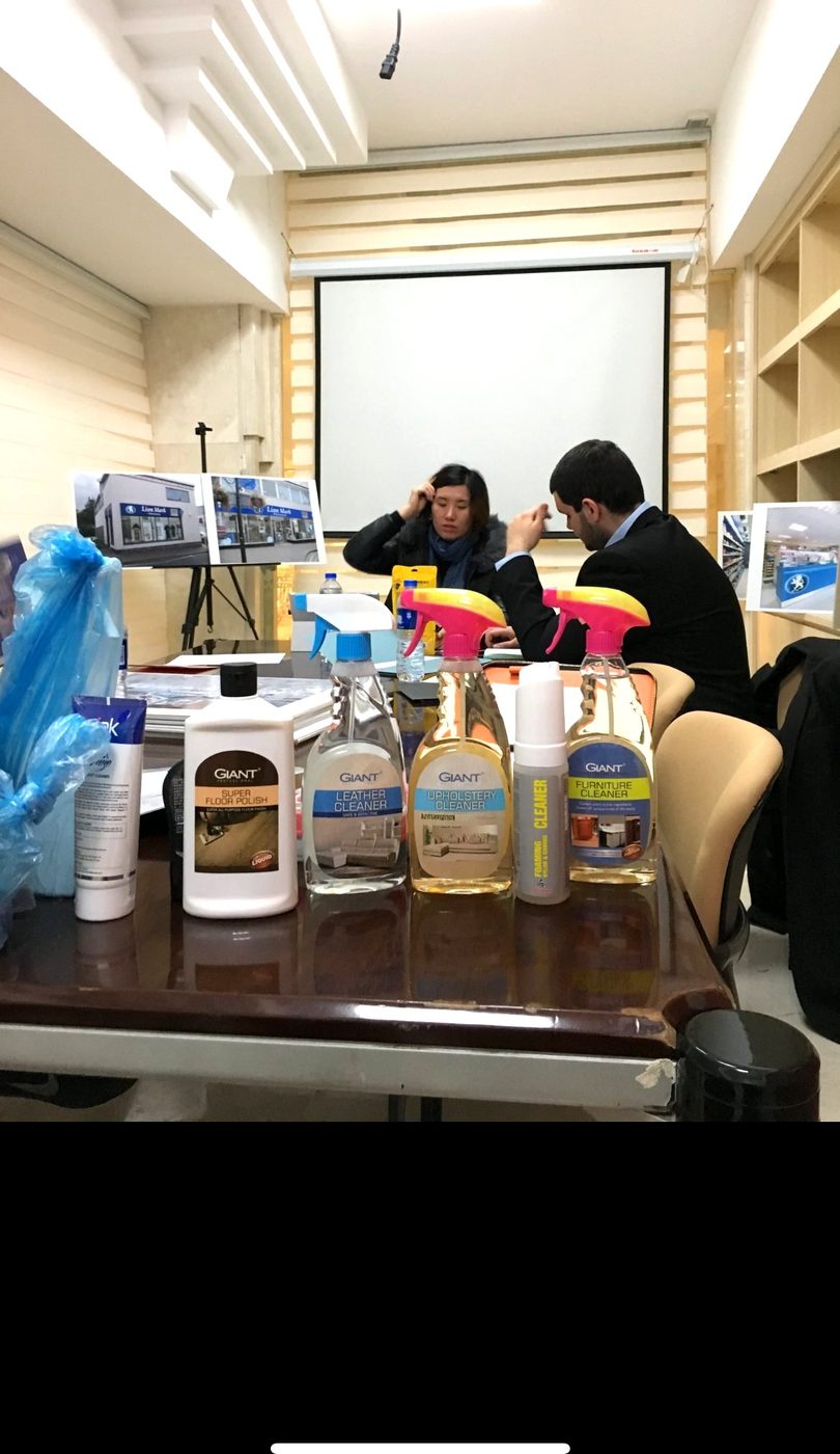 Reviewing product samples with a supplier